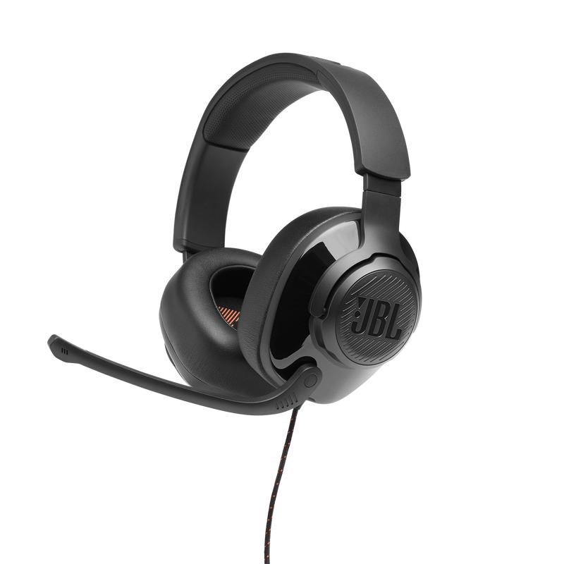 JBL Quantum 300 - Black - Hybrid wired over-ear PC gaming headset with flip-up mic - Detailshot 5 image number null
